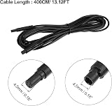 X AUTOHAUX 2x 4 Pin 13.12ft 400cm Car Backup Dash Camera Extension Cable Cord view 4