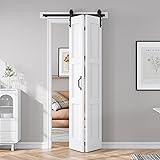 FREDBECK 32X84(Double 16x84) White Bifold Barn Door