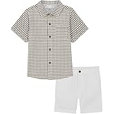 Calvin Klein boys 2pc Shirt Short Set