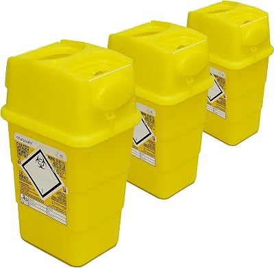Qualicare Sharps Safe 1 Litre Needle Syringe Disposal Triple Pack