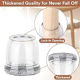 Euqvunn 18pcs Chair Leg Floor Protectors 14-20mm Clear Felt Pads view 3