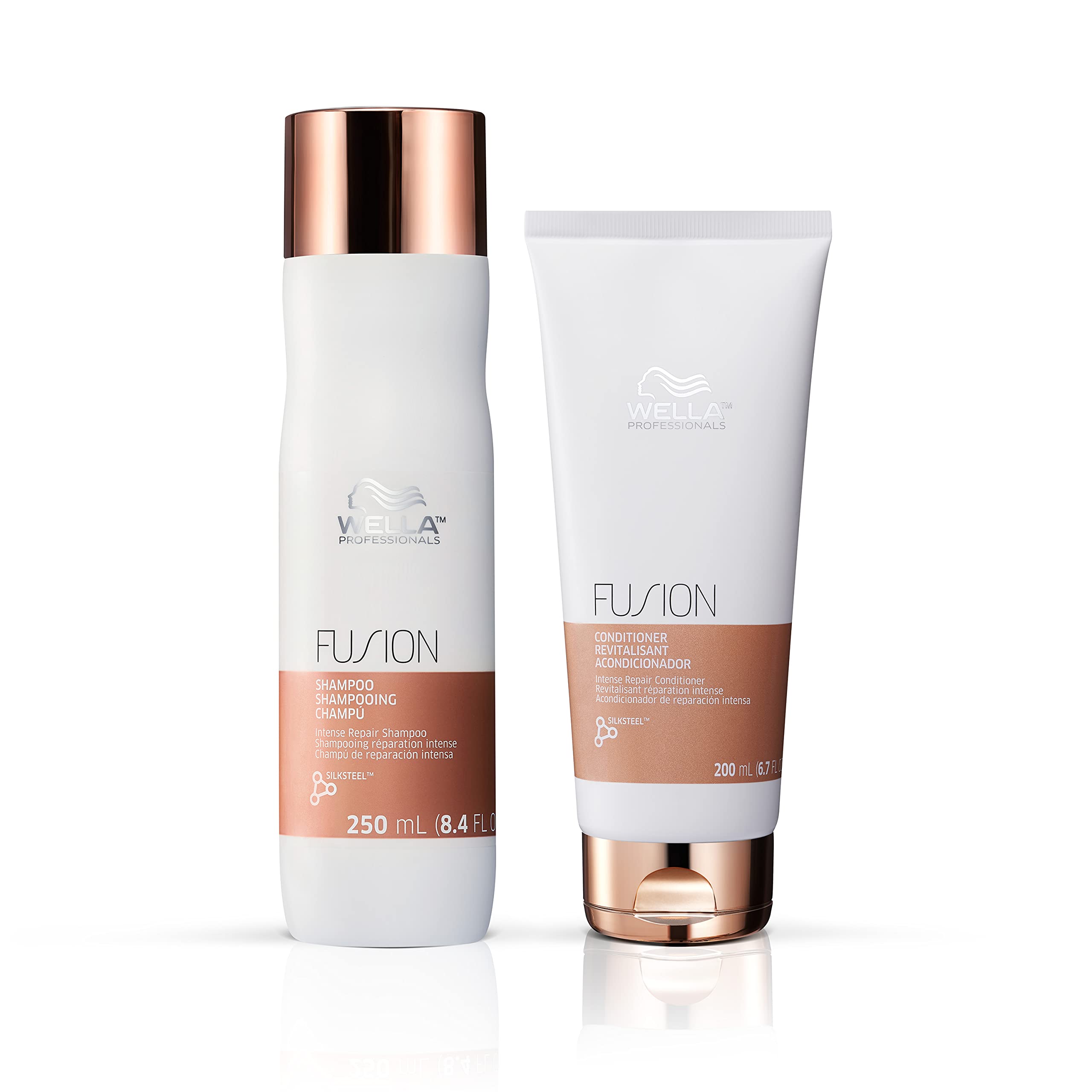 Wella Professionals Fusion Intense Repair Shampoo & Conditioner Set, Hair Repair & Anti Hair Breakage