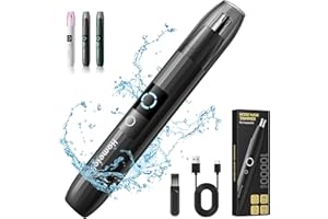HOMETALL Rechargeable Nose Hair Trimmer for Men Women, Professional Painless Ear Eyebrow & Facial Hair Trimmer - 10,000 RPM Powerful Motor with Dual-Edge Blades, Wet/Dry, Easy to Clean