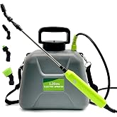 1.35 Gallon Battery Powered Sprayer, Electric Sprayer with 3 Nozzles | Adjustable Shoulder Strap for Lawn, Garden, Weed Control &ndash; Gray