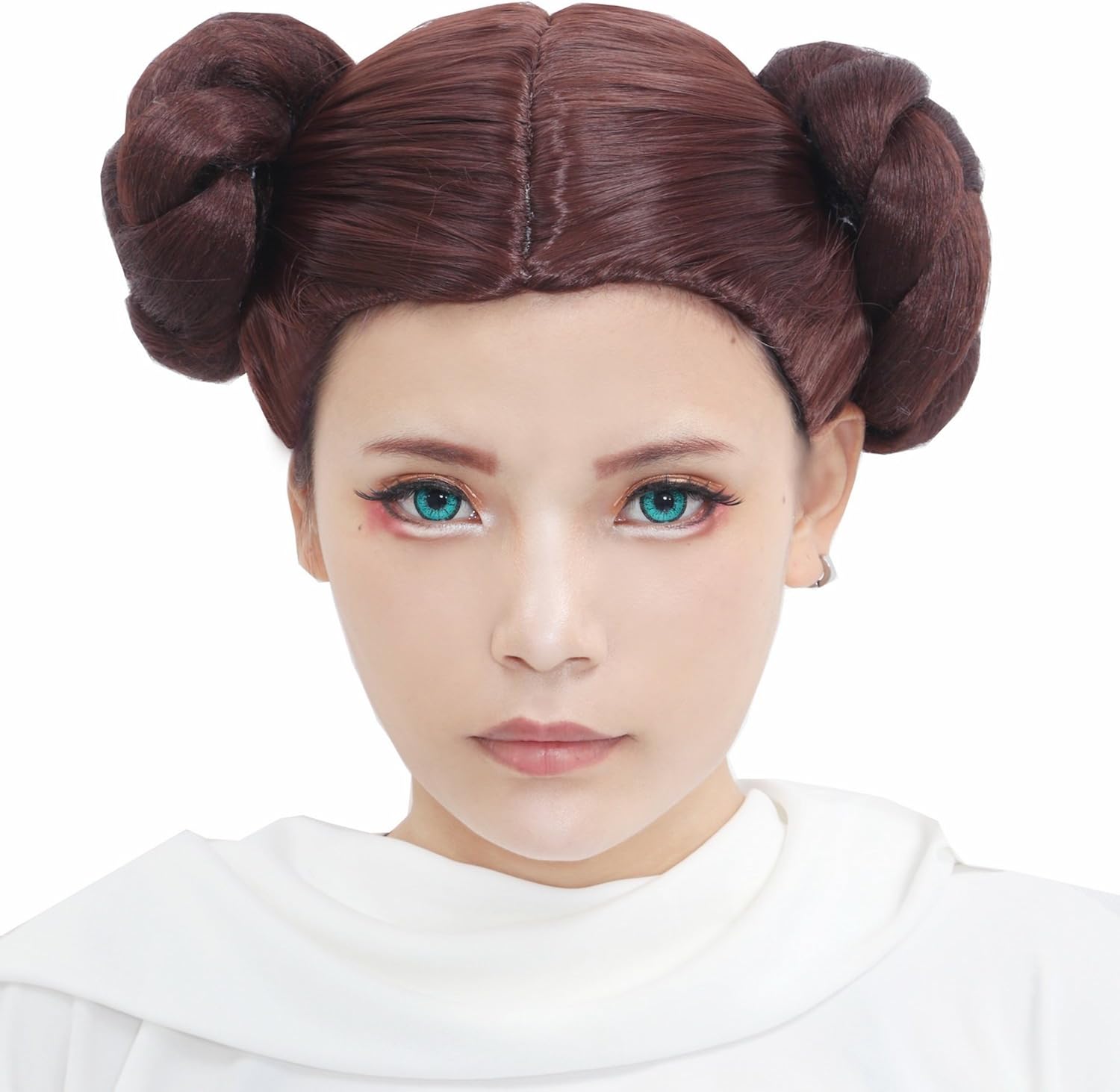 Amazon Com Ecos Princess Leia Wig Pretty Two Bun Hair Girls