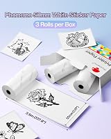 Phomemo M02 Paper 50mm x 3.5m 3 Rolls White Self-Adhesive Sticker Paper view 2