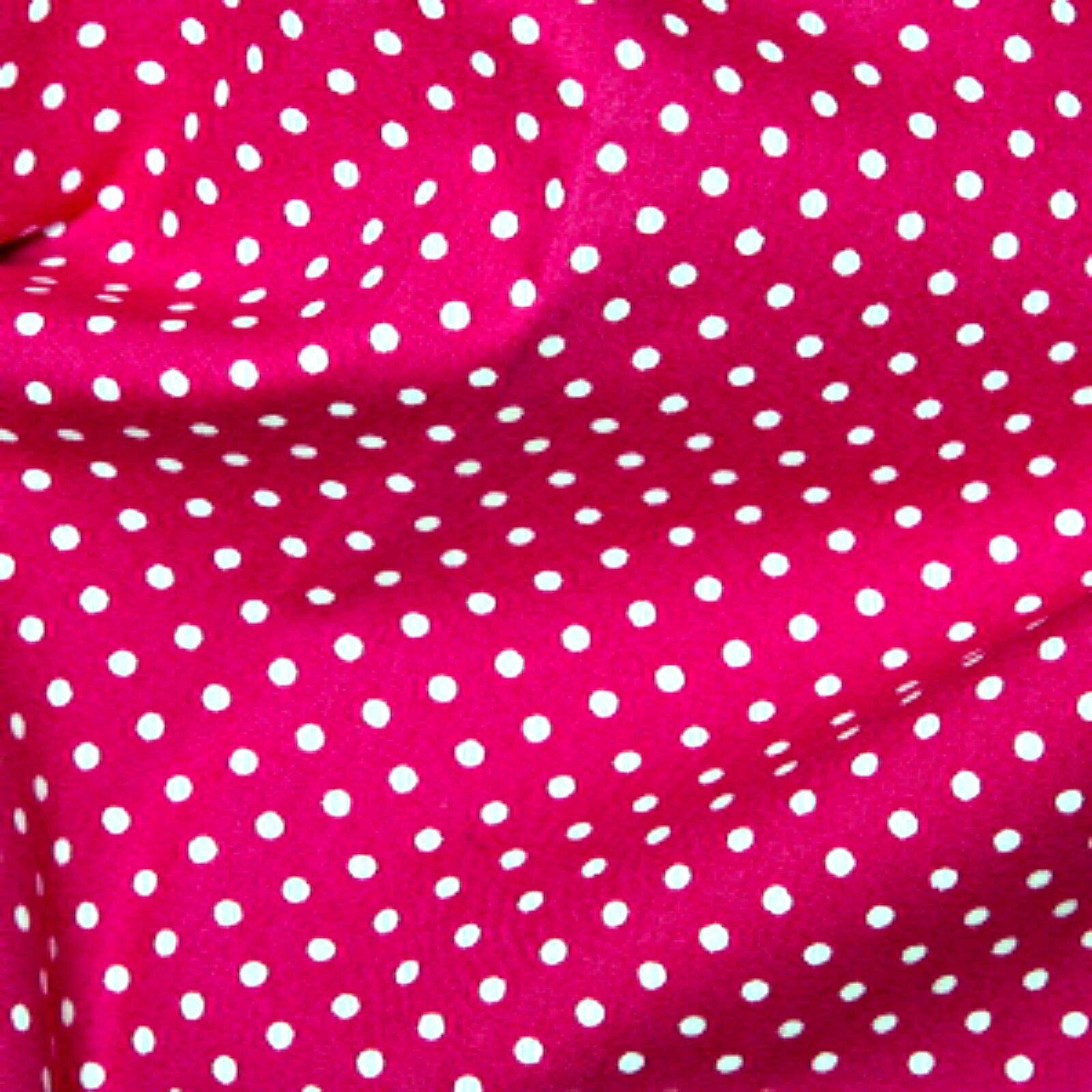 100% Cotton 3mm Polka Dot * Rose & Hubble * Superior Poplin Fabric in 40 Colours (Cerise) (ONE METRE)