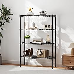 DUMOS 4 Tier Metal Wire Rack Shelf Heavy Duty