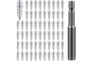 AIEX 100pcs Screw in Tire Studs, 9mm Wheel Tyre Studs for Ice and Snow Tire Spikes ATV Tire Studs with Installation Tool for Car Truck Motorcycle Bicycle Boot ATV SUV Auto Accessories