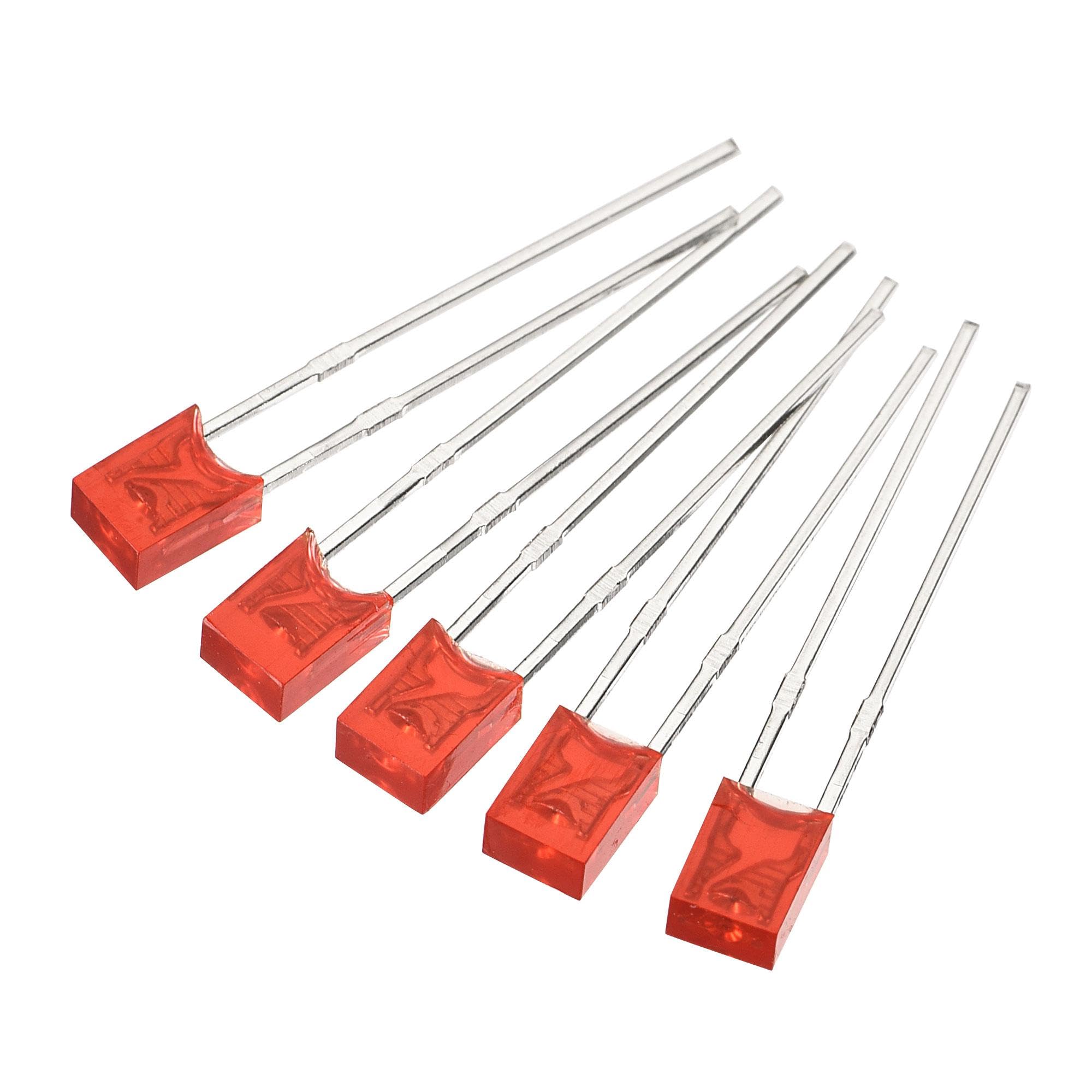 PATIKIL 2x3x4mm x LED Light Lamp Bulb, 150Pcs Rectangular Bright Lighting Emitting Diode for Electronic Component Indicator, Red
