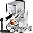 Geek Chef Espresso and Cappuccino Machine with Automatic Milk Frother, Stainless Steel Espresso Coffee Machine with Removable Water Tank, Prefect Gift for Dad Mom