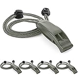4Pack Emergency Whistles with Adjustable Reflective