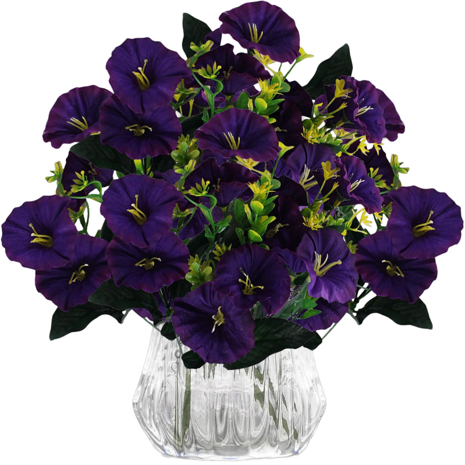 astylishome Purple Artificial Flowers Simulation Flower for Outdoors Morning Glories Fake Petunias Craft Accessories for Indoors Windows Garden Patio Decor 0715