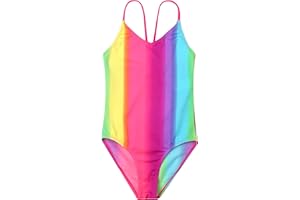 LIZENS Girls One Piece Swimsuit Beach Bathing Suit Swimwear for Kids Children Swimming Suit