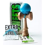Sweets Kendamas Radar Prime Kendama - Sticky Paint, Perfect for Beginners, Extra String Accessory Gift Bundle (Blue)