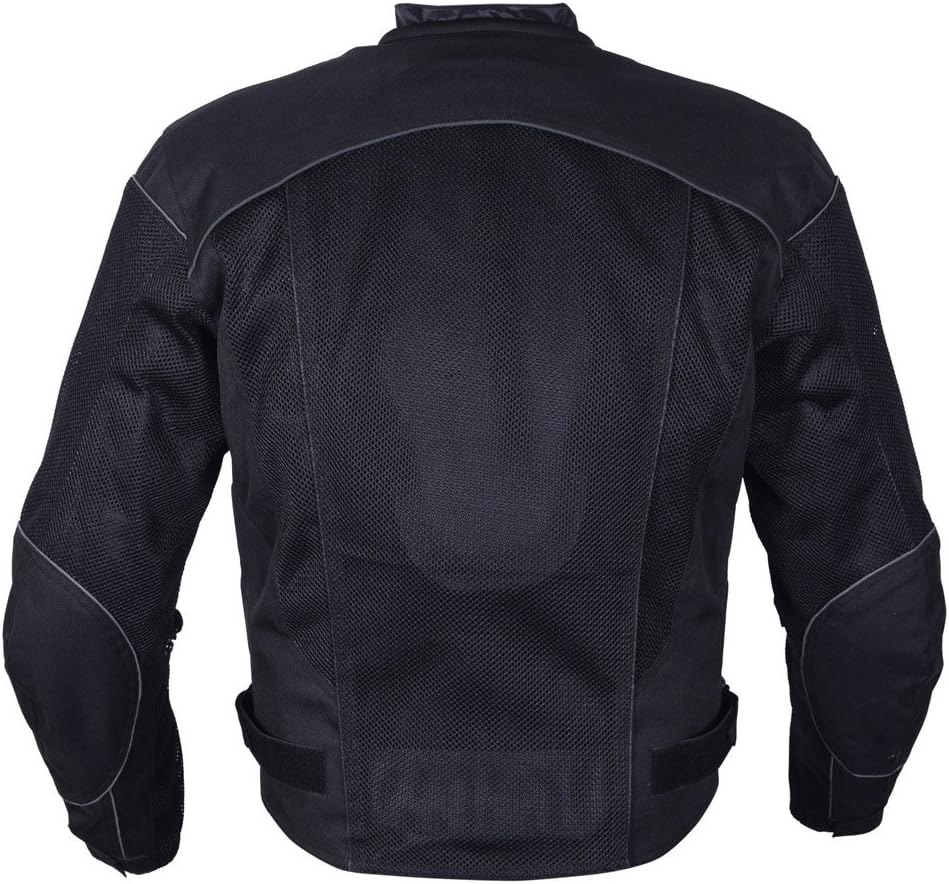 XS Men Motorcycle Mesh Race Jacket with CE Protection Neon Green Black