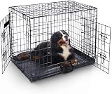 FurDreams 42 Inch Folding Dog Crate Heavy-Duty Front & Side Doors view 1