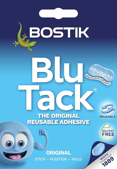 Bostik Blu Tack Handy Size Multipurpose Reusable Adhesive Blue