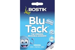 Bostik Blu Tack Blue - Handy Size - Multipurpose Reusable Adhesive - Clean - Safe & Easy to Use - Non-Toxic