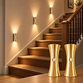 2 Pack Rechargeable Wall Sconces with Motion Sensor and Magnetic Mount | Motion Sensing Turns the light on in Dim Areas when movement is detected, helping guide late-night steps through dark zones