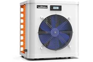 villastar Swimming Pool Heaters, Electric Pool Heater for Above Ground Pool, Inground and SPA, Up to 5000 Gallons Fit 15/18/24 Foot Pool,16000 BTU/hr, 110V High Efficiency Pump YC-005-6