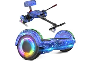 FLYING-ANT Self Balance Scooter Seat Attachment 6.5” Two-Wheel Self Balancing Electric Scooter with LED Light Flash Lights Wheels