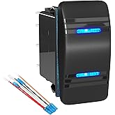 Joinfworld Interruptor basculante momentáneo impermeable (ON) - Apagado (ON) Interruptor basculante de 3 posiciones 12 V 20 A