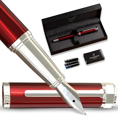 Ellington Pens Luxury Fountain Pen Set Smooth Nib Gift Box Ink Cartridges