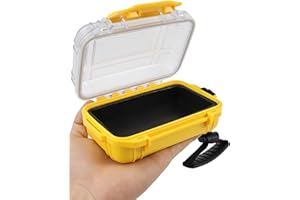 Beoccudo Waterproof Box Small Dry Box Mini Waterproof Container Watertight Storage Case Water Proof, 5.5" L x 4" W x 2.4" H Drybox Waterproof for Kayaking Boating