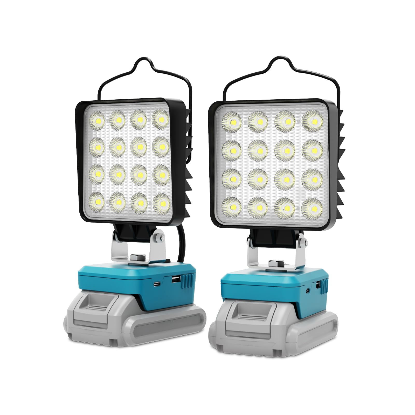 Photo 1 of 2 PCS LED Work Light for Makita 18V Battery,Battery Light for Makita 18v Tools Portable Outdoors Flood Lighting