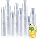 Vplus 2000 Pack 5 OZ Clear Small Dessert Plastic Cups, 5 Ounce Disposable Cold Party Drinking Shot Measuring Mouthwash Cups for Office Bathroom Party