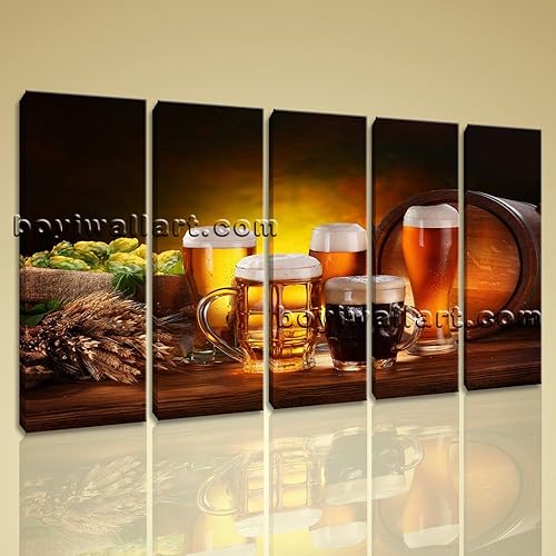 Amazon.com: Large Draft Beer Still Life Picture Wall Decor Dining ...