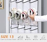 MISSLO Over the Door Shoe Storage Organizer 24 Mesh Pockets White view 3