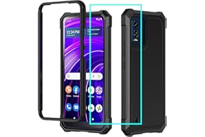 AULZAJU for BLU View Speed 5G Case with Screen Protector,BLU View Speed 5G Phone Case Front Back Full Body Protective Soft TPU Bumper Military Grade Shockproof Corner Cover for BLU View Speed B1550VL Black