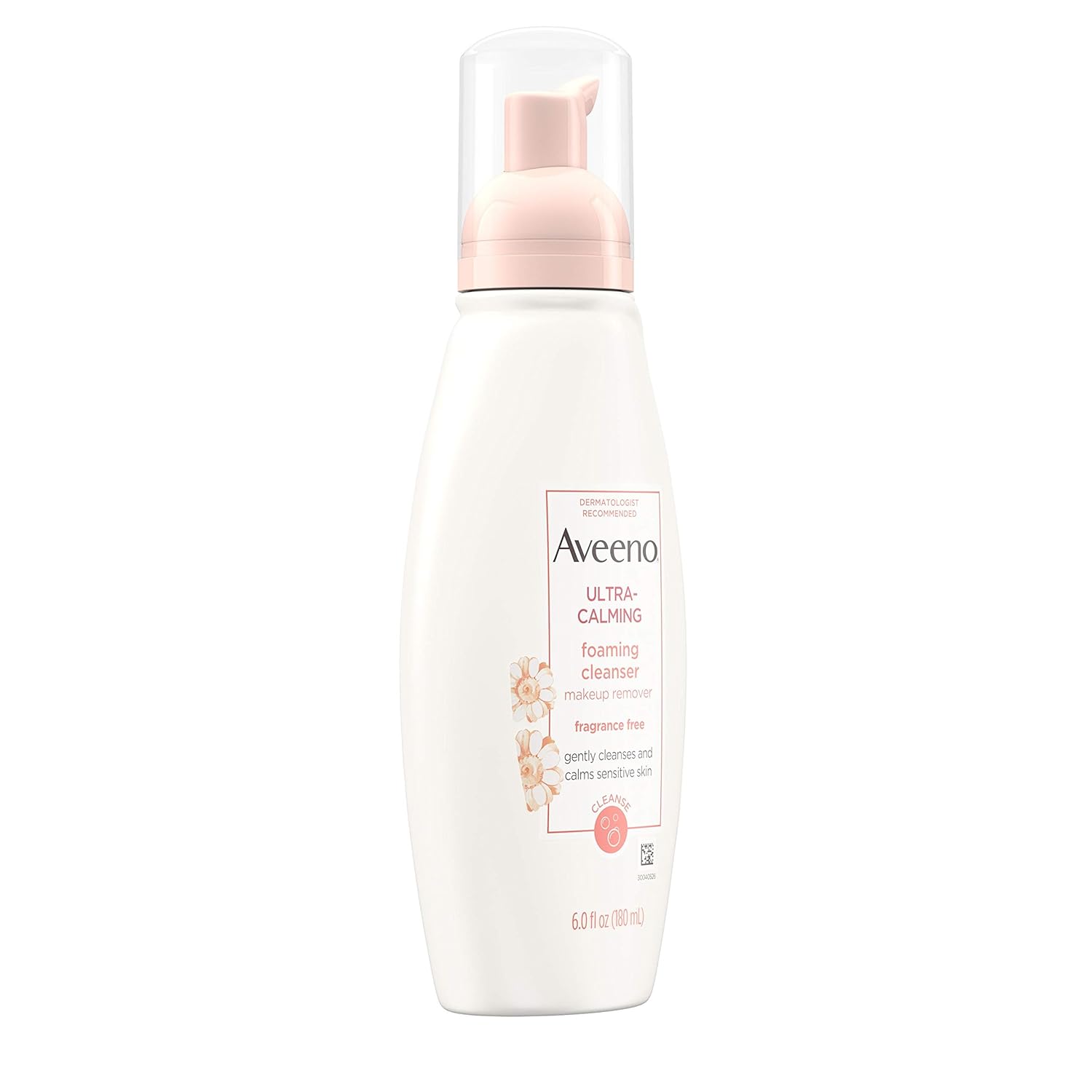 Aveeno Ultra-Calming Foaming Cleanser and Makeup Remover for Dry, Sensitive Skin, 6 fl. oz: Beauty
