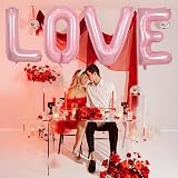 Lingqiang 40 Inch Pastel Pink A Letter Balloon – Foil Balloon A Helium Balloon view 6