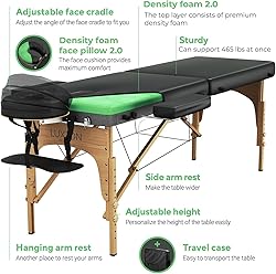 Luxton Home Premium Foam Massage Table Portable