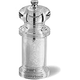 COLE &amp; MASON 505 Salt Grinder - Clear Acrylic Mill Includes Precision Mechanism and Premium Sea Salt