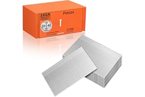 PINOZE 16 Gauge Stainless Steel Finish Nails, 2", 1000-Count 16GA Straight Finishing Nails, Assorted Size Small Framing Nail 