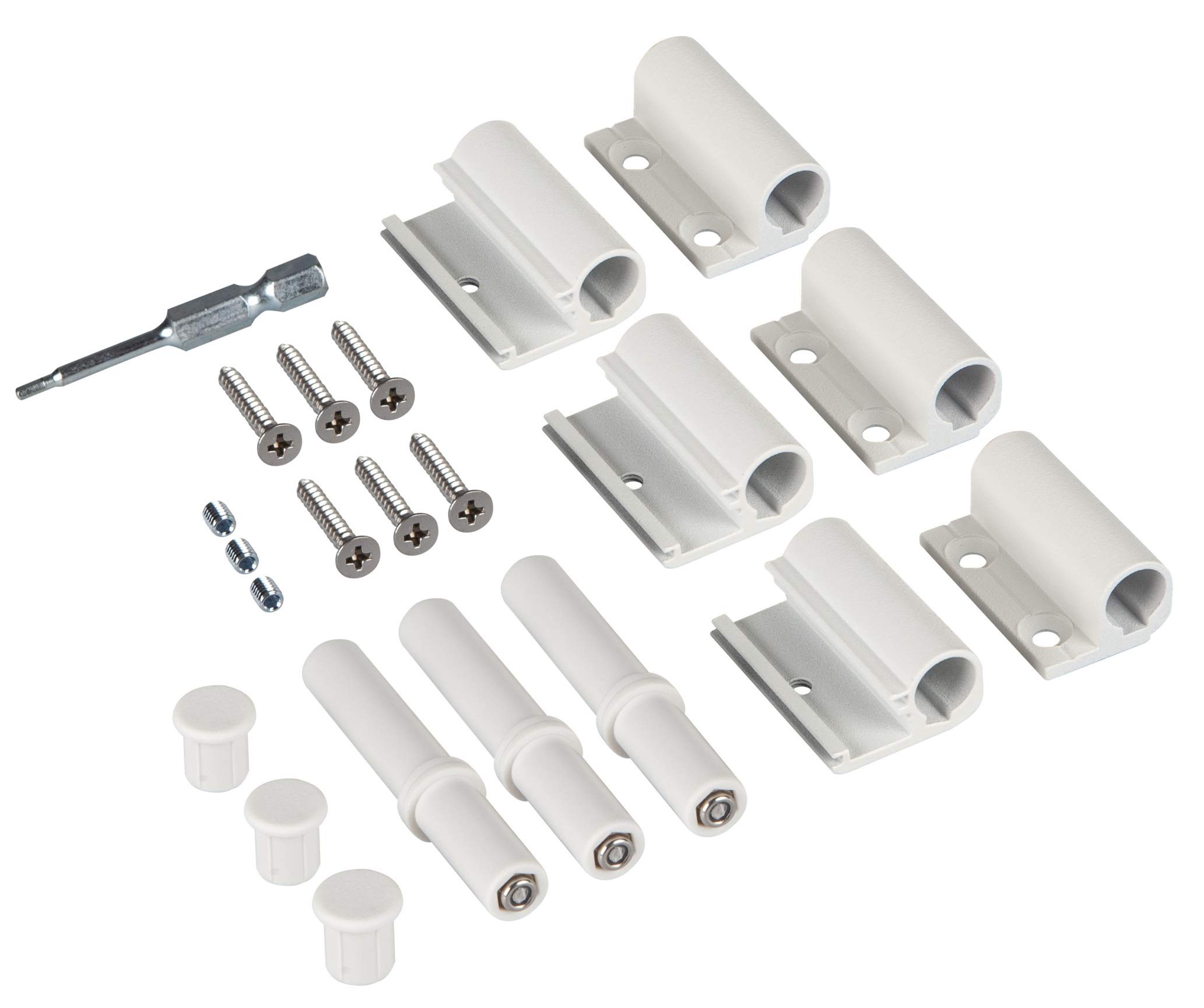 Windhager Aluminium Hinges Aluminium Hinges for Insect Screen Windows and Doors Accessories Hinge Pack of 3