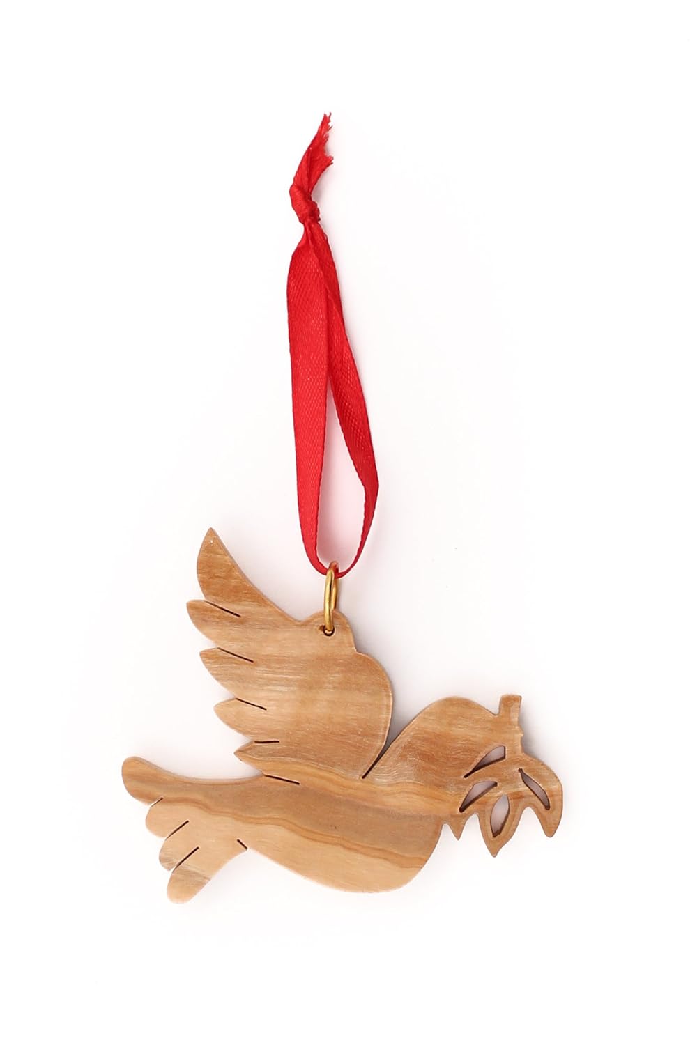 Hand Carved Olive Wood Peace Dove with Olive Branch Ornament Amazon.co