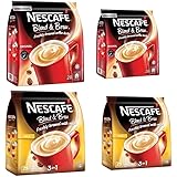 2 Pack Nescafé 3 in 1 Instant Coffee Sticks Imported from Nestle Malaysia (2x28 Sticks) & 2 Pack Nescafe Mild Flavor 3 in 1 I