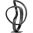 Deco 79 Aluminum Metal Abstract Decorative Sculpture Home Decor Statue, Accent Figurine 8" x 7" x 11", Dark Gray