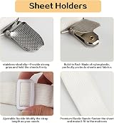 WELHAEPI Bed Sheet Clips 8 Pcs Adjustable Heavy Duty Fasteners Grippers view 4