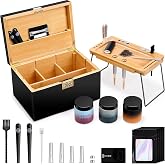 OZCHIN Large Bamboo Box with Foldable Tray, Combination Lock 2026 Decorative box for Home Great Gift Choice Storage Lockbox with Storage Jar, Gifts for Men Women