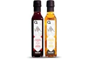 Discovery Duo Yellow & Red Apple Cider Vinegar | 2 x 250 ml | By Surette Condiments. Artisanal, Vegan, Unfiltered, Product of