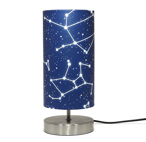 Space Lamp Lampshade Chrome Constellations Galaxy Nebula Rocket