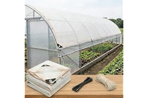White Shade Cloth for Garden 50 Percent, Breathable Water Permeable HDPE Shade Net with 1.6ft Grommets, Reinforced Edges Mesh