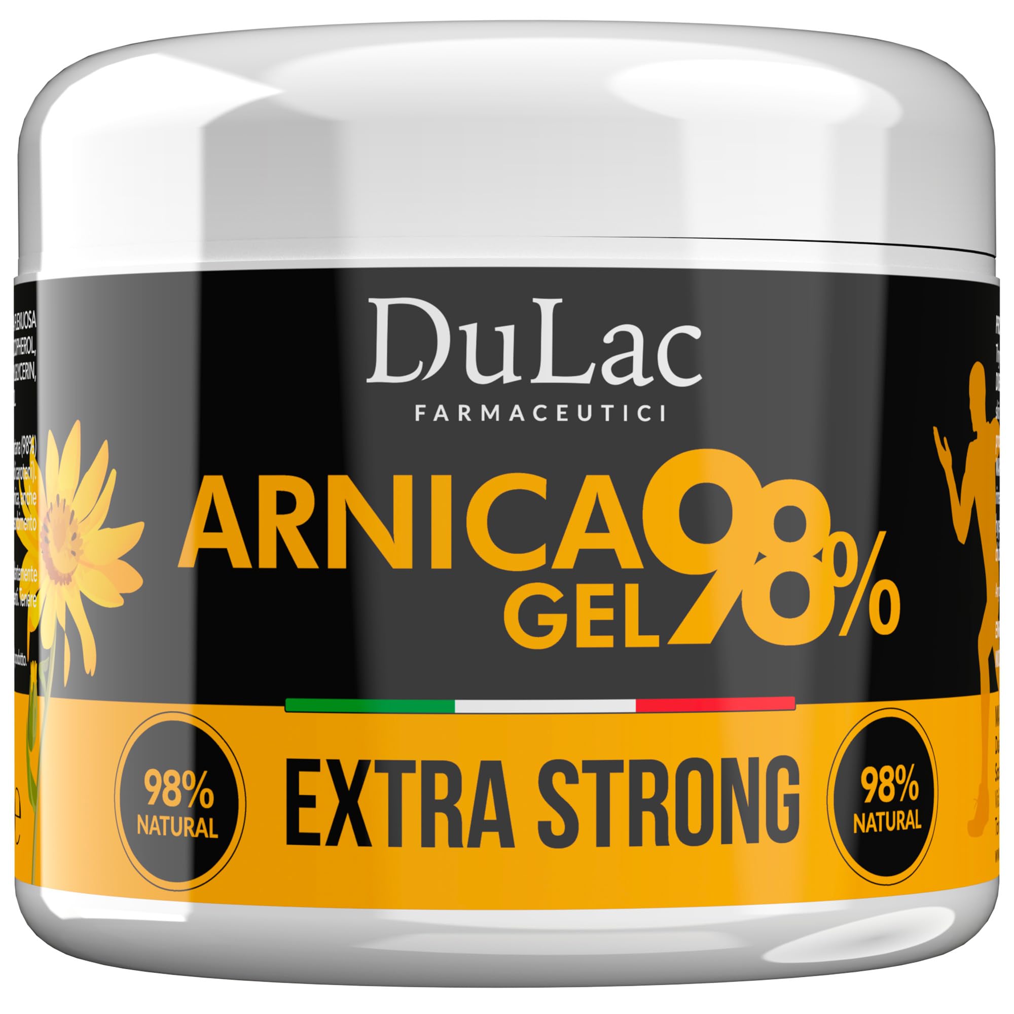 Dulac – Arnica Gel 98% with Refreshing Effect, 500 ml, Provides Relief to Muscles and Joints, Arnica with Buriti Oil, Thyme and Menthol, Ideal for Massage, Dermatologically Tested, Made in Italy