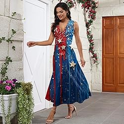 CHRATLHI Fourth of July Dresses for Women American
